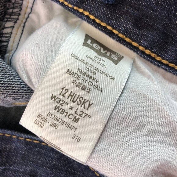 Levi's 505 Husky Denim Jeans Size 32x27 - Picture 3 of 4